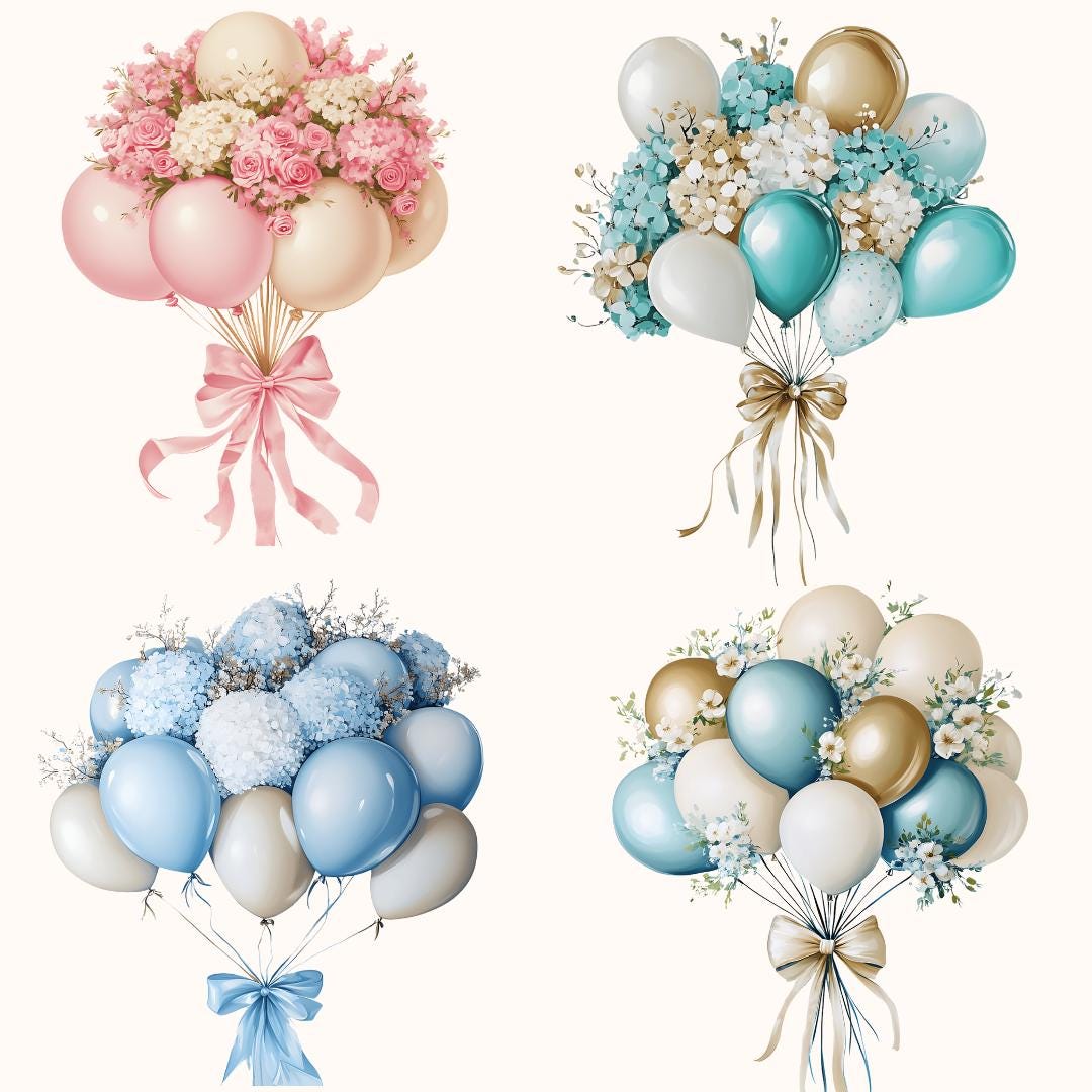 Balloon Bouquet Png Pastel Party Balloons PNG Pastel Balloon Clipart ...