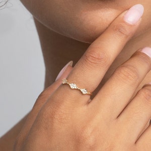 14K Gold Pave Stacking Ring, 925 Sterling Silver Pave Stacking Ring, Cz Diamond Ring, Jewelry For Women, Handmade Jewelry, Gifts For Her