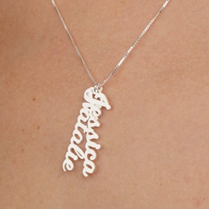 Collar de nombre múltiple - Collar vertical de nombre múltiple personalizado - Joyería de nombre - Collar familiar de plata - Collar de nombre de niños