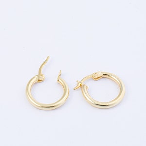 Hoop Earrings, Minimalist Hoops, Gold Vermeil Hoops, Handmade Jewelry, 14K Gold, Jewelry for Women, Gifts for Her