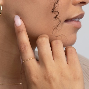 Minimal Band Ring, 14K Solid Gold Minimal Band Ring, 10K Minimal Band Ring, 8K Gold Band Ring, Handmade Jewelry,  Silver Rings, Gift For Her