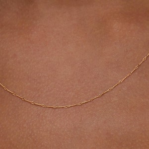 18K Gold Chain Necklace, Dainty Chain, Twist Chain, Waterproof Everyday Chain, Layering Chain Necklace,