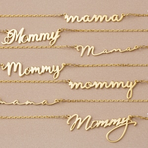Mama Necklace, Mom Necklace, Name Necklace Gift For Mom, Mothers Day Gift, Mothers Necklace, Mom Gift