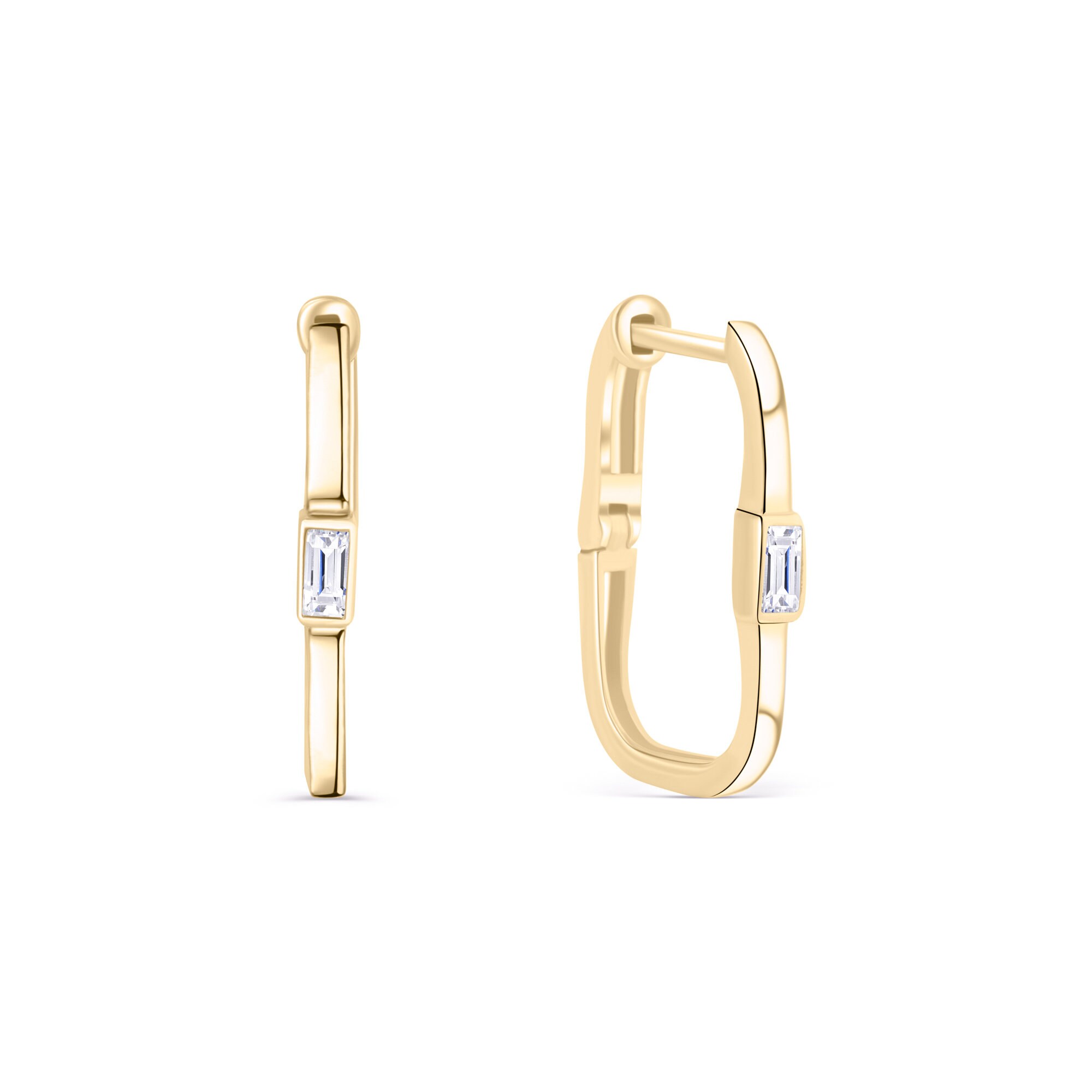 【のの】2way Triangle Hoop P / K10 GOLD Gold Plated Triangle Bamboo Hoop Earrings-25mm - Walmart.com