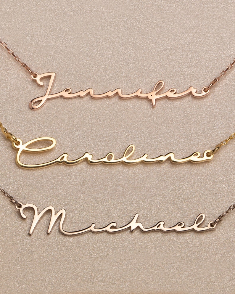 Dainty Name Necklace Personalized Gifts Name Jewelry Custom Etsy