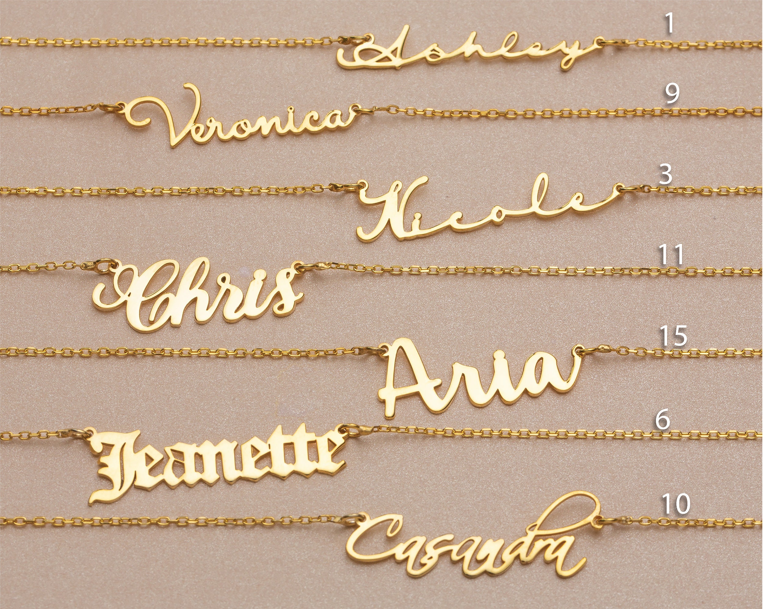Gold Name Necklace - Mon Petit Name Necklace - 14K Solid Gold - Gift for Birthday - Push Present - Custom Gold Necklace - Valentine's Day Gift Ideas