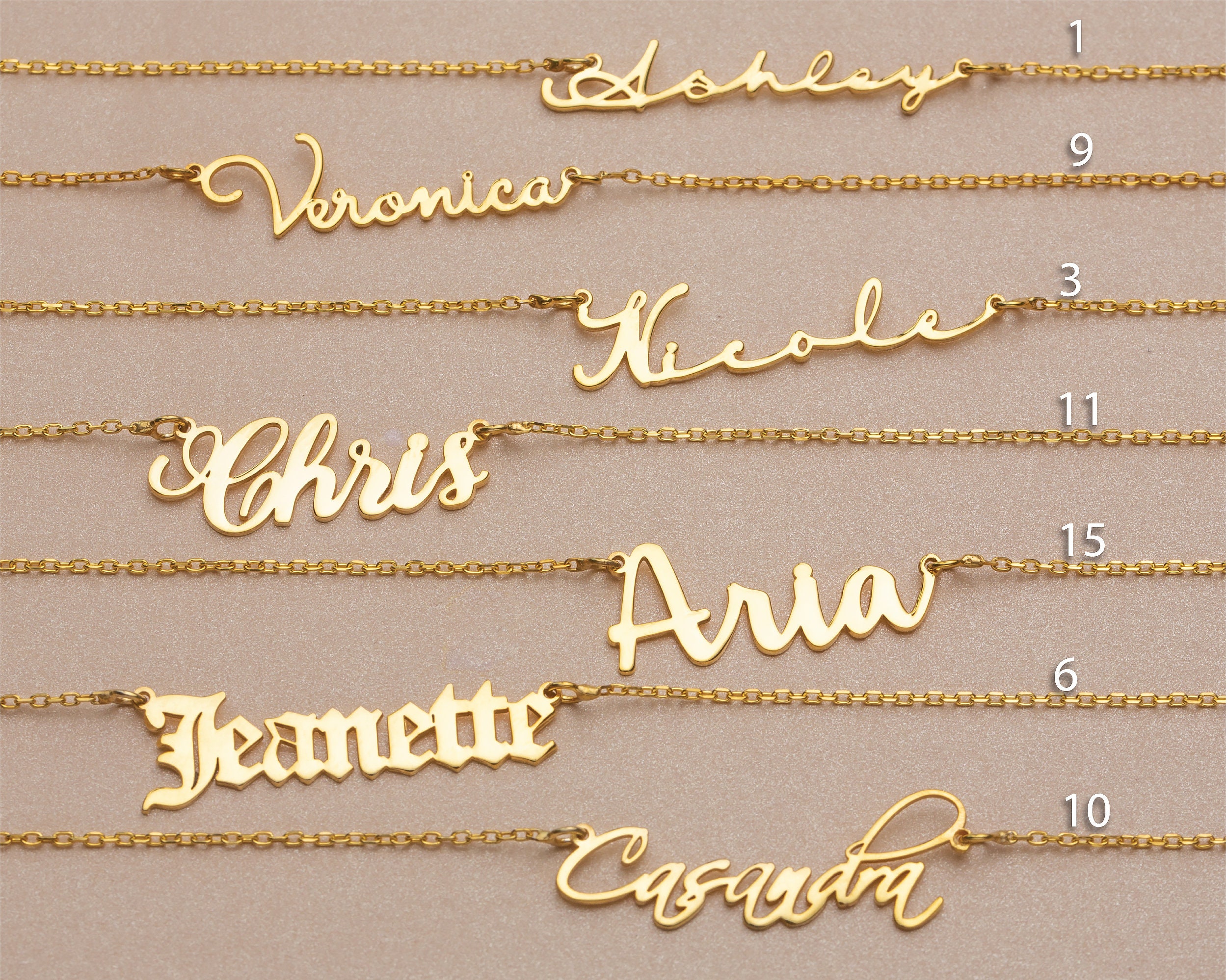 14th Birthday Necklace, Script Name Necklace, Stainless Steel or 18K Yellow Gold Finish, Birthday Gift for 14 Year Old Girl, Happy 14th Gold Finish