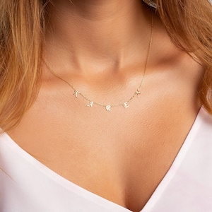 GRAN VENTA - Collar con nombre, Collar personalizado, Collar minimalista con nombre, Collar inicial, Joyería hecha a mano, Collar para mujer, Regalo