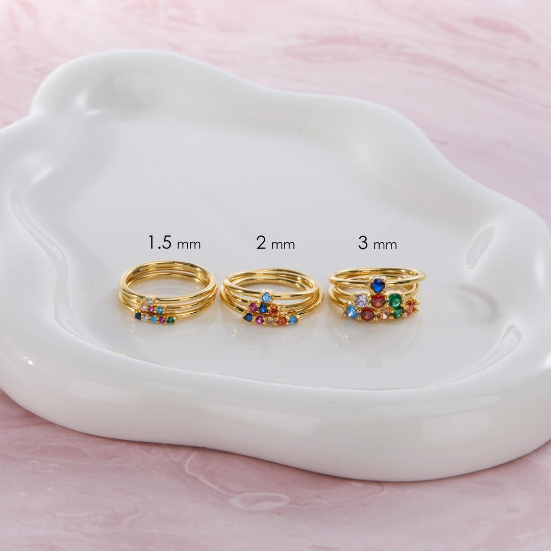 Yfmlm Rigs Gold Birthstone Ring - Family Birthstone Jewelry - Mother’s Day or ...