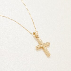 Small Cross Necklace, Gold Small Christian Necklace, Dainty Cross ...