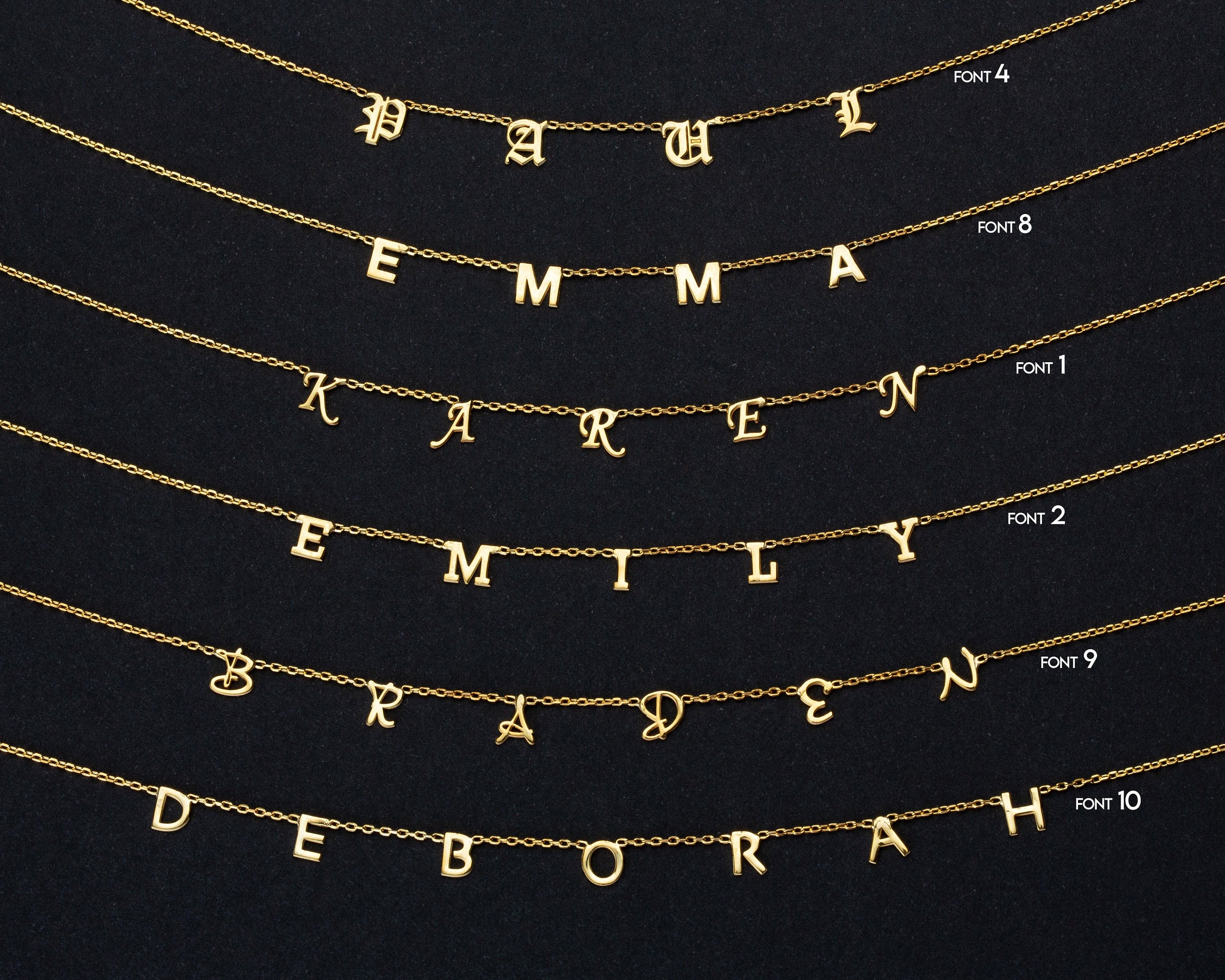 14K GOLD NAME NECKLACE, Personalized Necklace, Minimalist Necklace with Name, Initial Necklaces, Necklace for Women