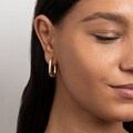 18K Gold Square Hoop Earrings, Geometric Gold Earrings, Chunky Gold Earrings, Minimalist Gold Earrings, Rectangular Gold Earrings, Jewelr