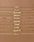 14K Gold Name Necklace, Personalized Name Pendant Necklace, Custom Name Necklace, Minimalist Name Jewelry for Women, Gift for Her