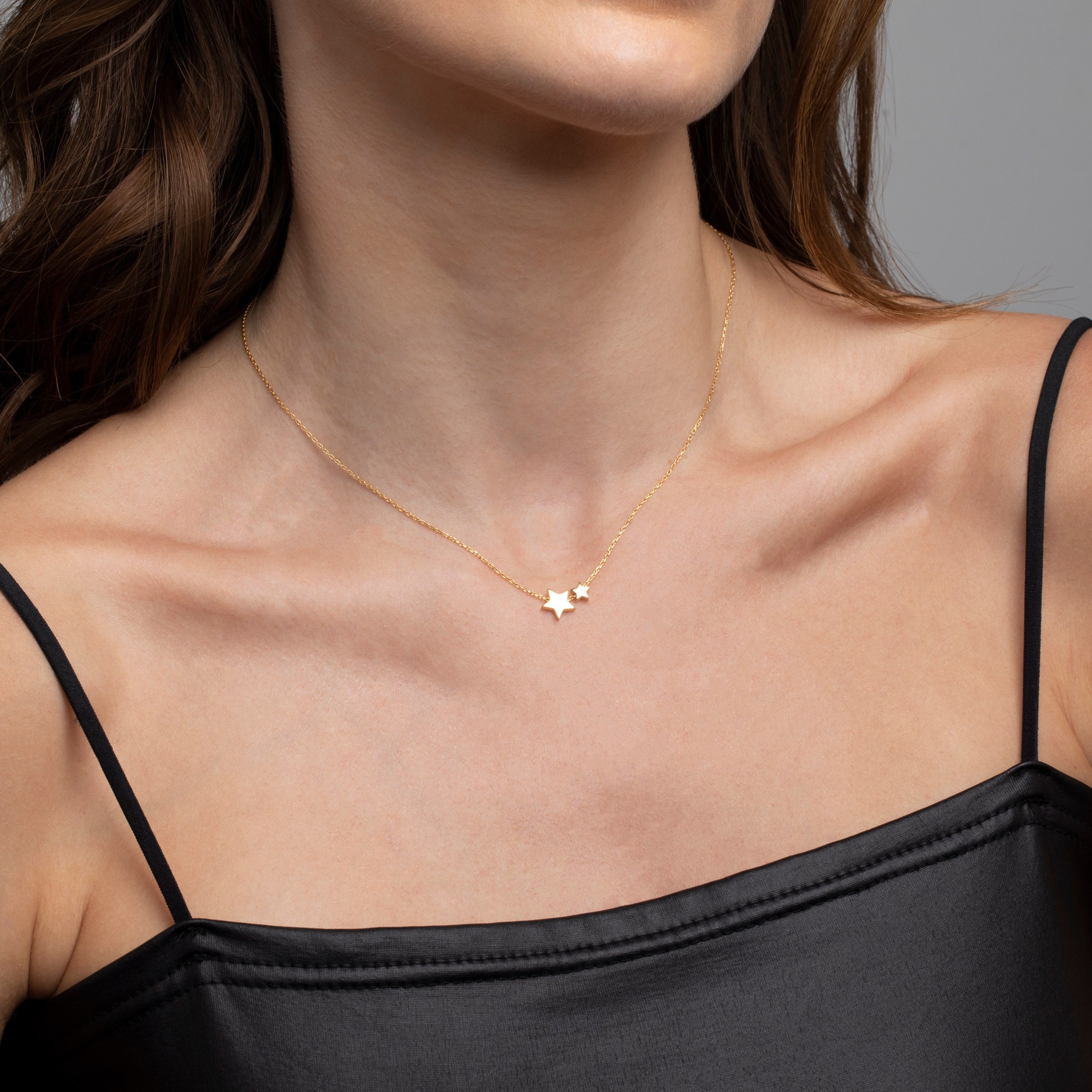 14K Gold Small Star Pendant Necklace, 14K Gold Small Star Pendant Necklace, Celestial Star Necklace, Small Star Necklace, Handmade Jewelry