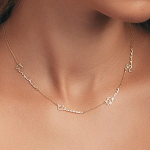 MULTIPLE NAME NECKLACE, Family Necklace, Children Names Necklace, Mom Necklace, Kids Name Necklace, Minimalist