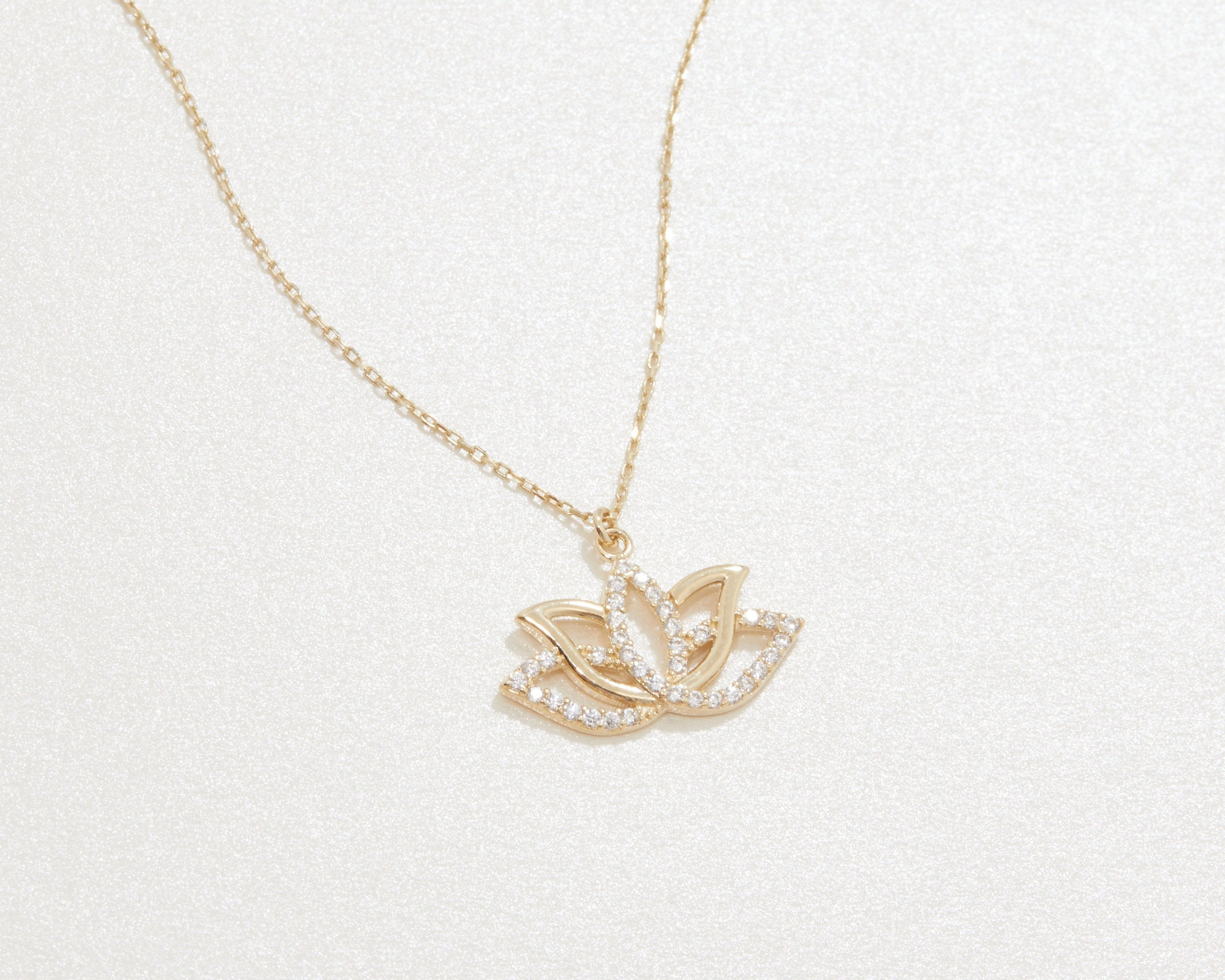 Lotus Necklace - Etsy Lotus Necklace - Etsy