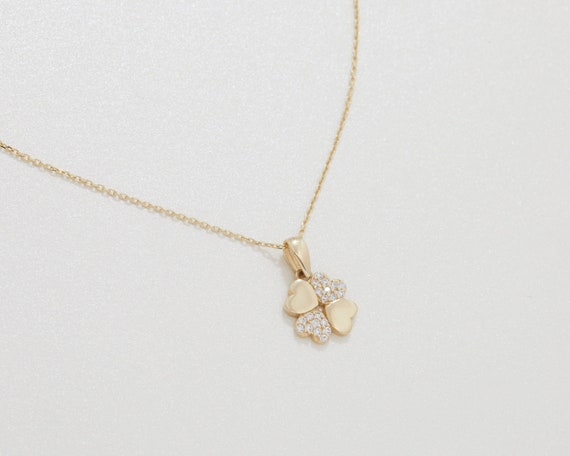 SWELRIES Collana Quadrifoglio Portafortuna – Placcata Oro 18kt – Ciondolo Trifoglio Con Catena Regolabile – Gioiello Per Ragazze, Idea Regalo - 3