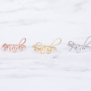 Name Ring, Personalized Name Ring, Minimalist, Handmade Jewelry for Women, Custom Name Ring, Gift For Her, Rings for Women image 10