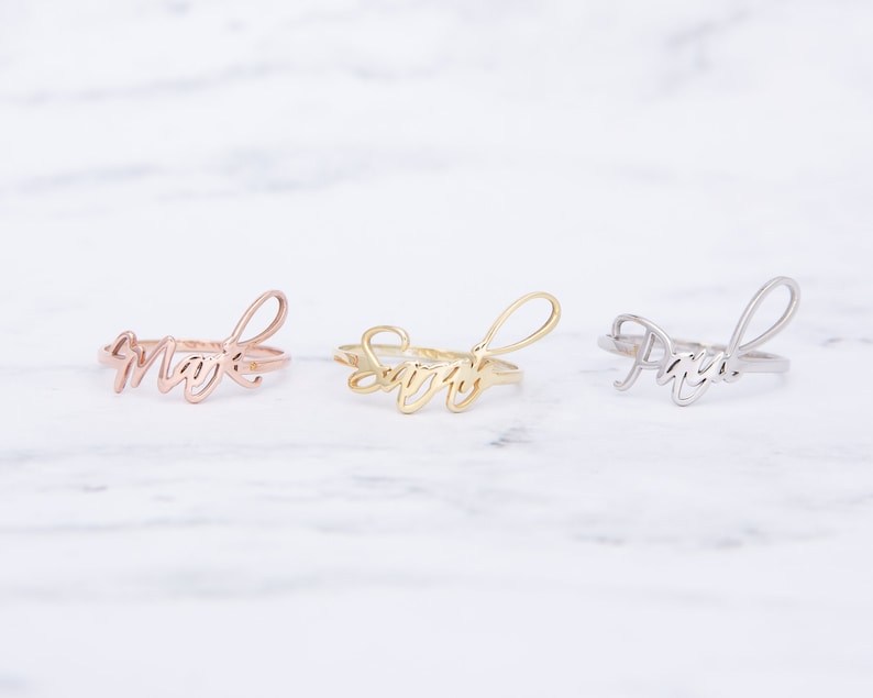 Name Ring, Personalized Name Ring, Minimalist, Handmade Jewelry for Women, Custom Name Ring, Gift For Her, Rings for Women image 10