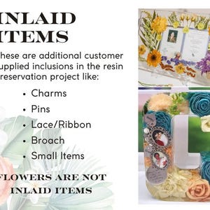 Customize your product and make it your own by adding charms, photos or keepsakes inside the resin