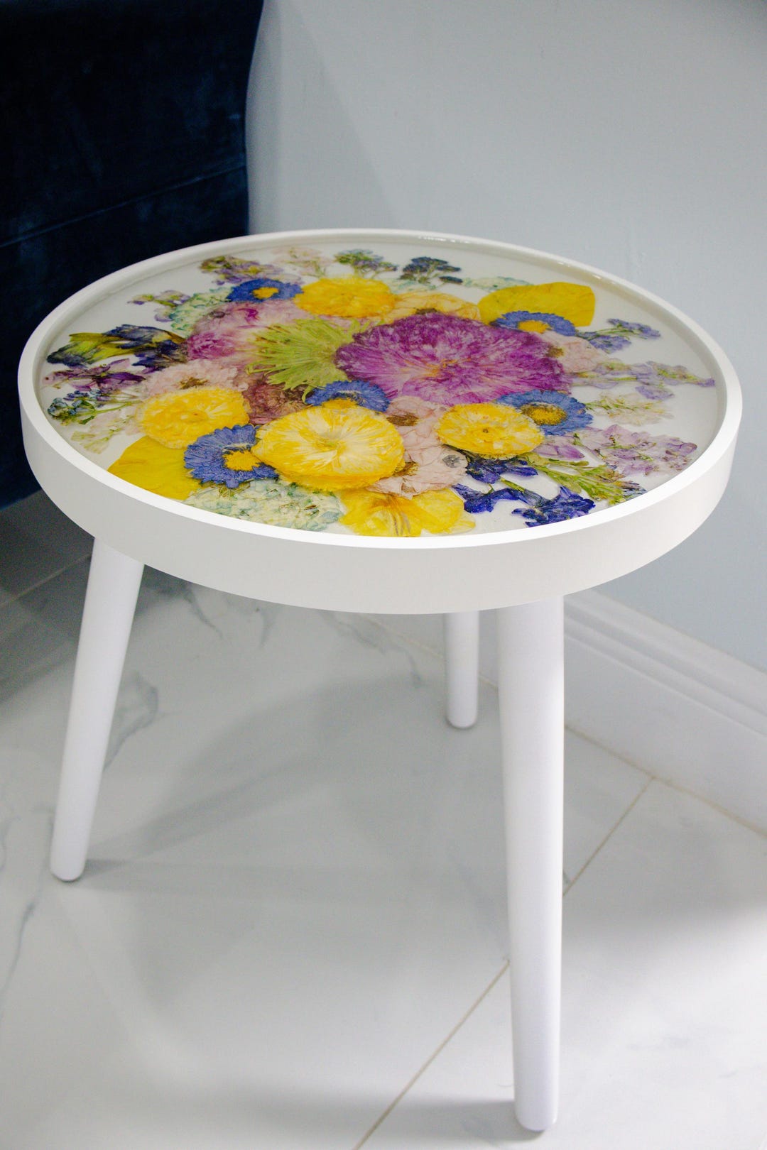 Pressed Flower Side Table 15