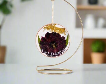 Wedding Flower Preservation Ornament Wedding Flower Ornament Wedding Bouquet Preservation Ornament Preserved Flower Ornament Personalized