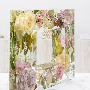 Resin Flower Preservation 5x7 Photo Frame Wedding Bouquet Preservation Picture Frame with Acrylic Photo Cover Anniversary Dried Flower Gift image 16