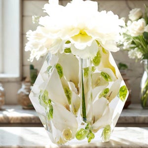 Epoxy Resin Vase Flower Preservation Vase Color Correction Calla Lily