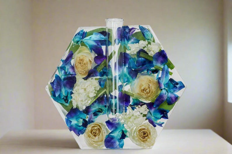Blue Orchid Bouquet Preservation
