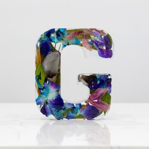 Wedding Flower Preservation Alphabet Letter Bouquet Preservation Resin Preserve Flowers Bridal Bouquet Preserved Flower Floral Resin Letter