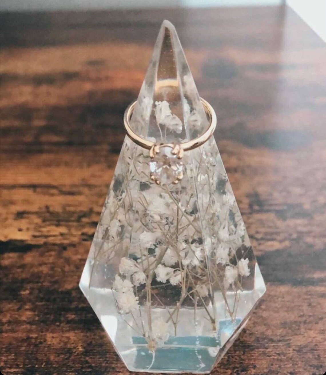 CUSTOM Handmade Resin Ring Holder with YOUR Preserved Flowers Etsy