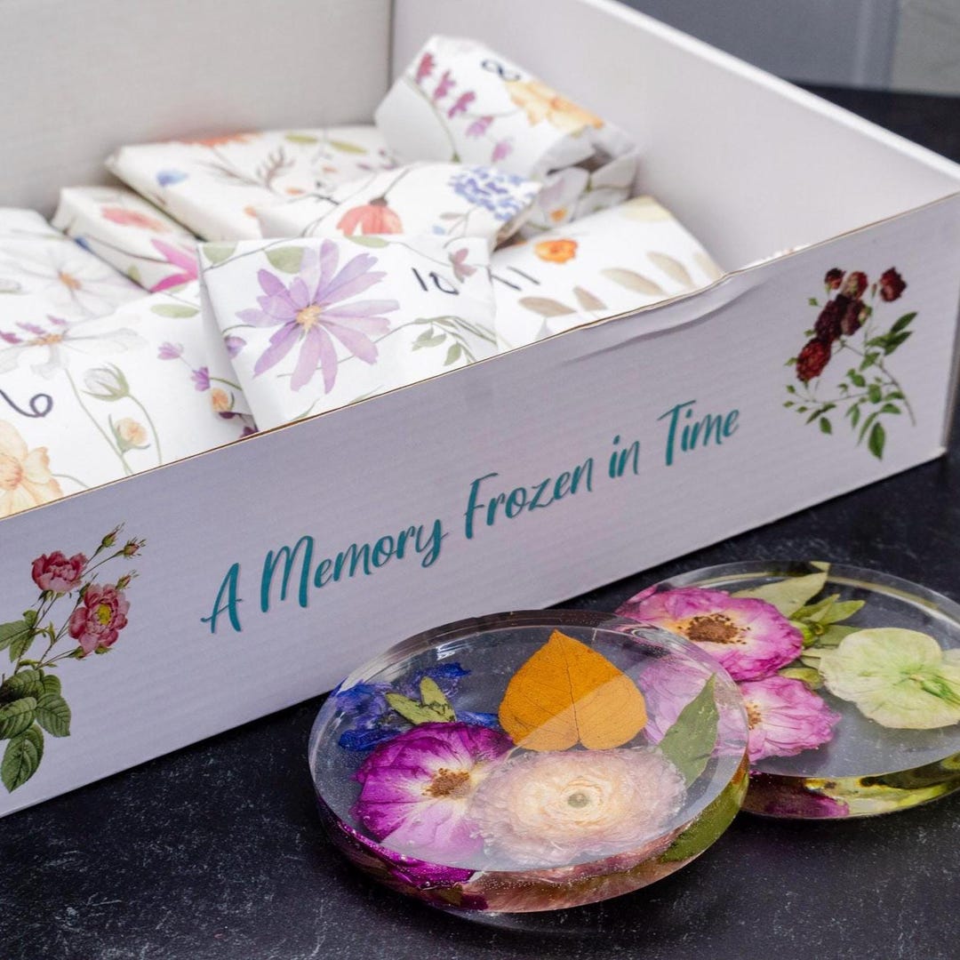 Mother's Day Countdown Surprise Box Real Preserved Flower Jewelry for ...