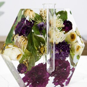 Epoxy Resin Flower Vase Wedding Bouquet Preservation Gift for Bride Preserved Flower Clear Test Tube Vase Dried Flower Keepsake Home Decor Bild 18
