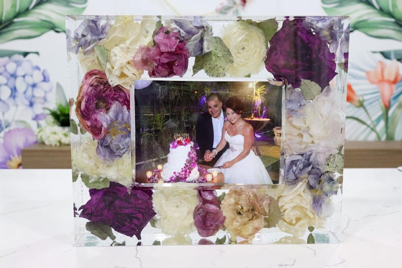 Picture Frame Wedding Bouquet Preservation Picture