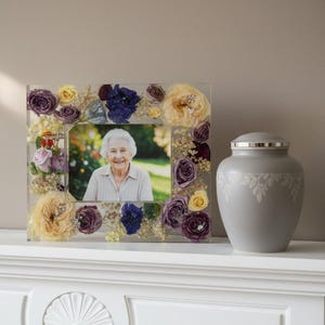 Resin Flower Preservation 5x7 Photo Frame Wedding Bouquet Preservation Picture Frame with Acrylic Photo Cover Anniversary Dried Flower Gift image 15