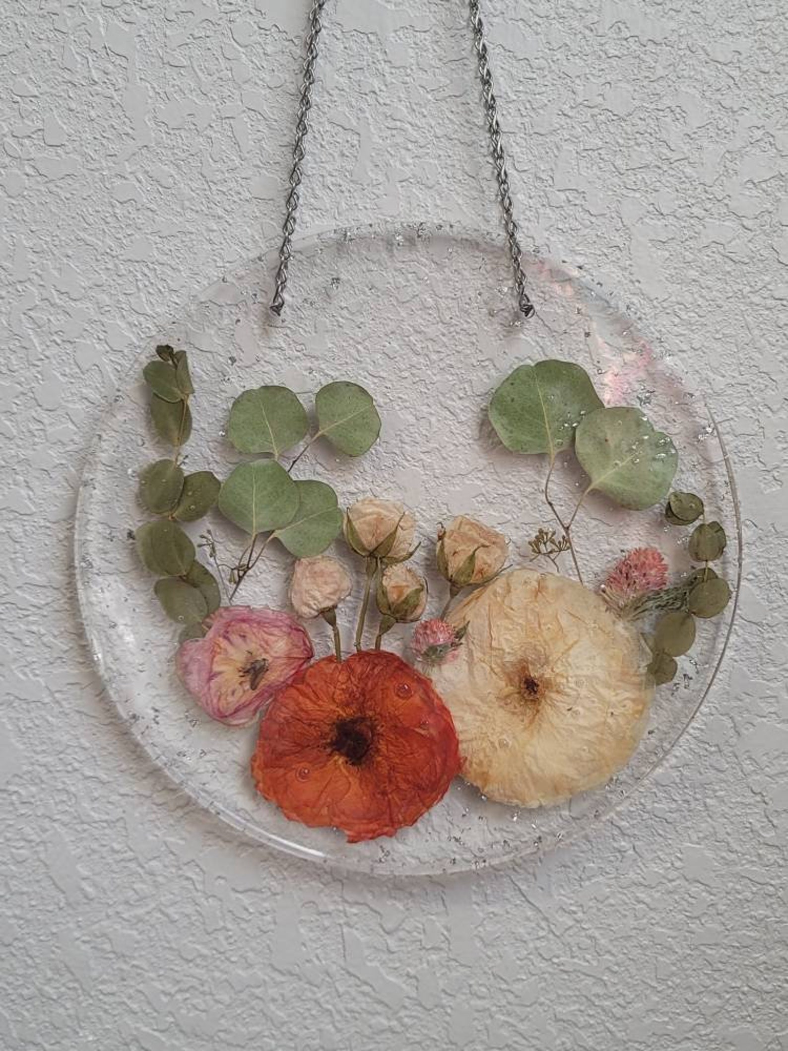 Pressed Flower Wall Hanger Bouquet Preservation Frame Etsy