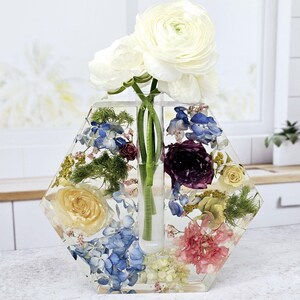 Resin Hexagon Vase