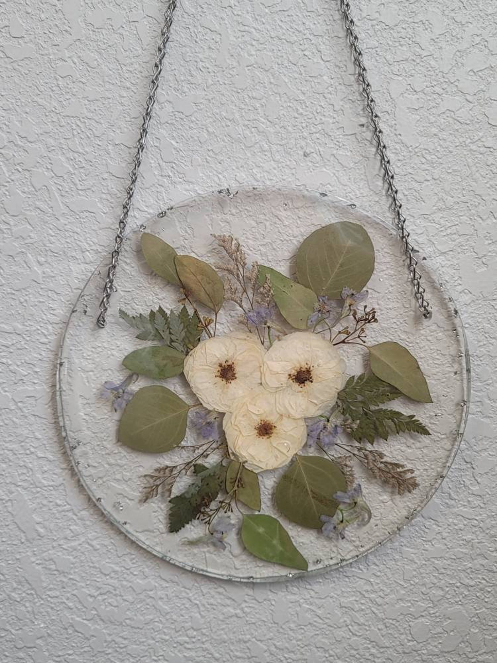Pressed Flower Wall Hanger Bouquet Preservation Frame Etsy