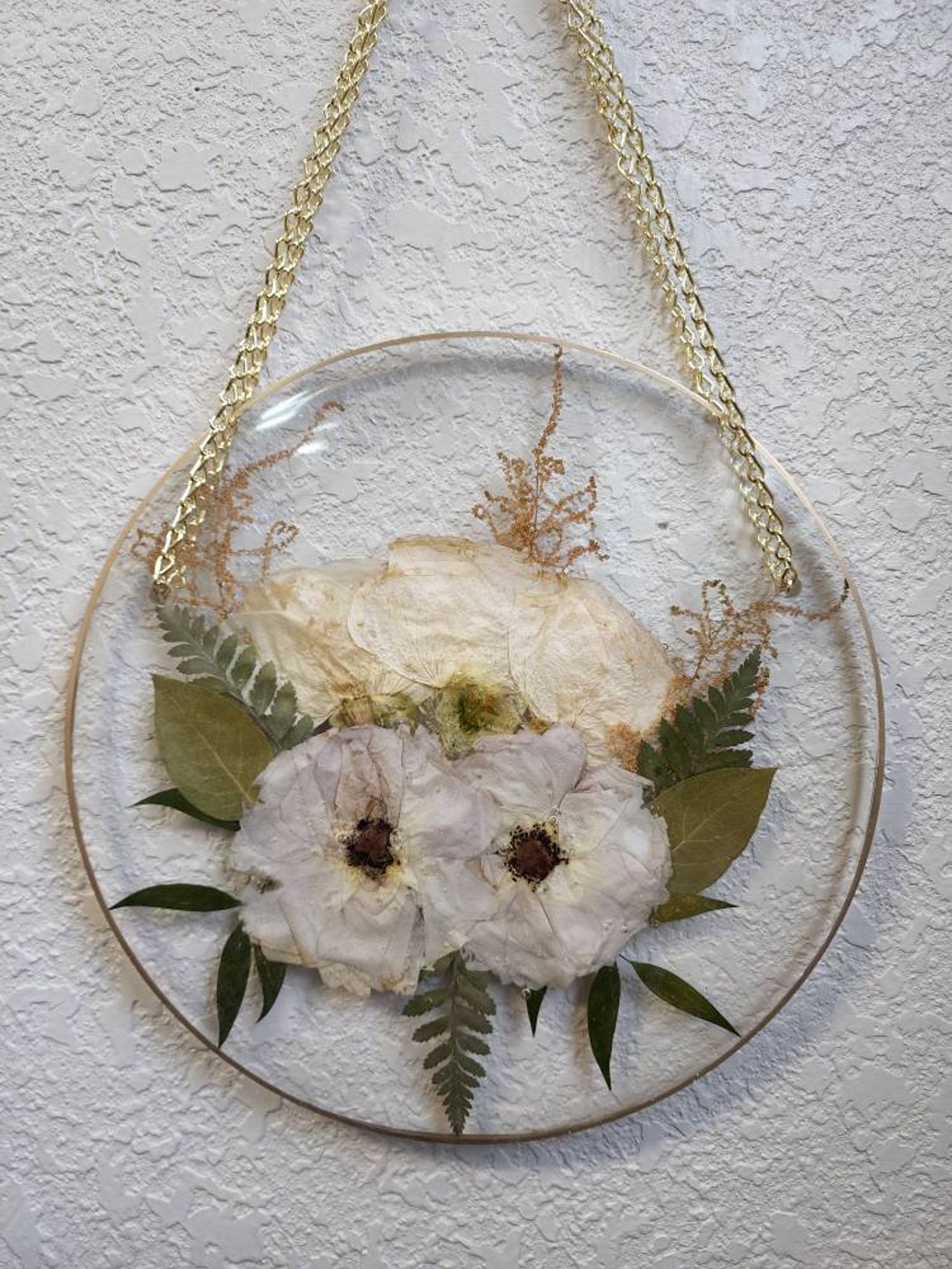 Pressed Flower Wall Hanger Bouquet Preservation Frame Etsy