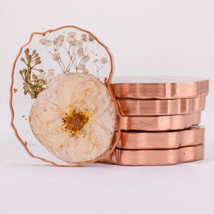 Pressed Flower Coaster Wavy Resin Coaster Wedding Gift