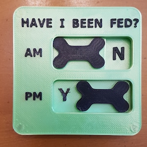 Personalized Dog Feeding Tracker - Custom Pet Feed Reminder - Breakfast and Dinner - Refrigerator Magnet - Perfect Gift for New Puppies