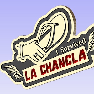 La chancla badge/sign of honor. SVG file for cnc routers.