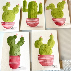 Set of 6 watercolour postcards