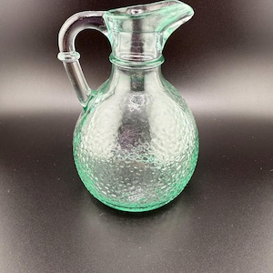 Vintage Aqua Colored Glass Cruet