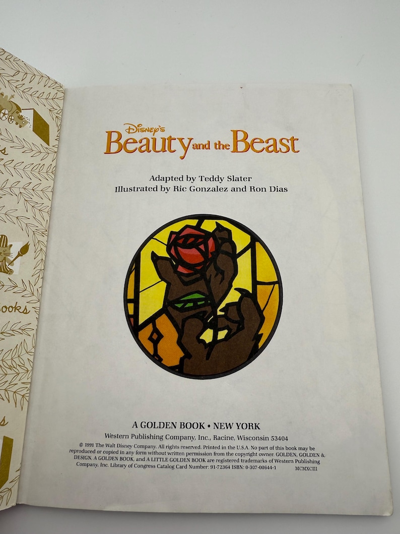 Little Golden Book Beauty and the Beast - Etsy