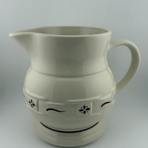 Longaberger Pottery Woven Traditions 64oz Pitcher (Cranberry)