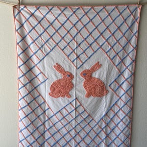 Chenille Crib Bunny Blanket