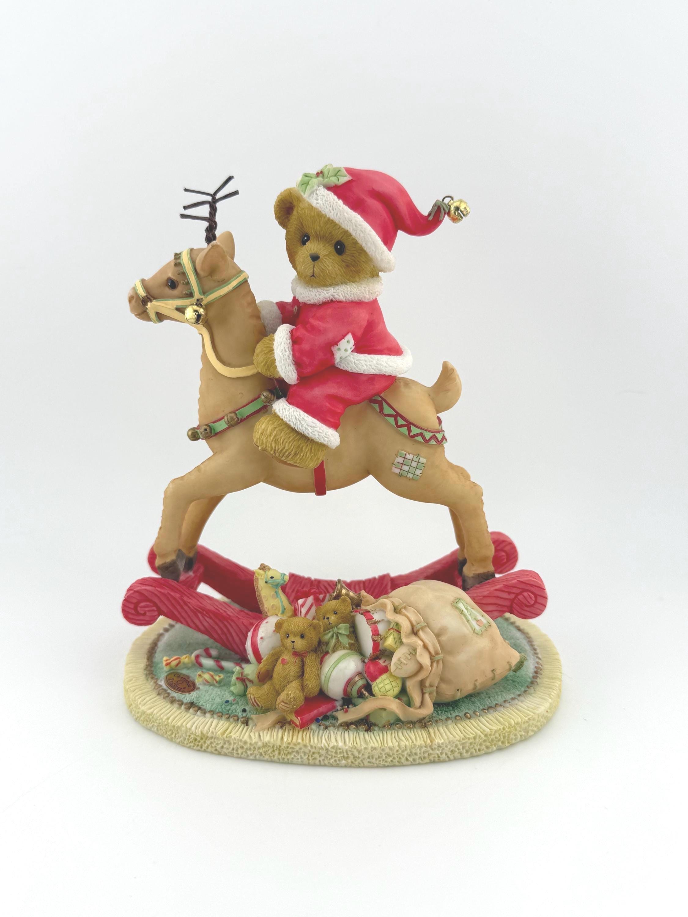 Cherished Teddies そりに乗ったサンタ くま クリスマス Cherished Teddies Santa Series - Etsy
