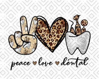 Peace Love Dental Etsy