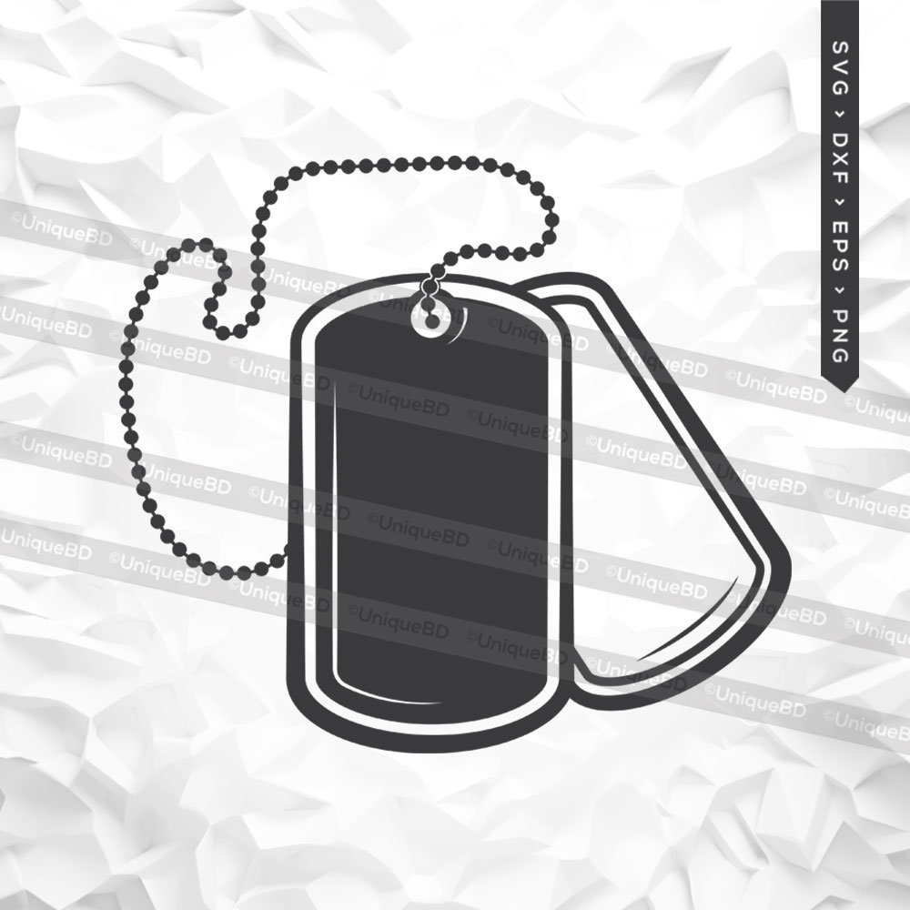 Military Dog Tag Svg Army Dog Tag Svg Army Solider Silhouette Cut File Etsy